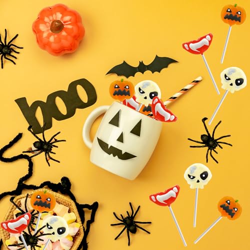 Fruidles Halloween Lollipop Suckers Candy, Spooky Candies, Great for Halloween Goody Bag Fillers, Individually Wrapped (24-Pack)