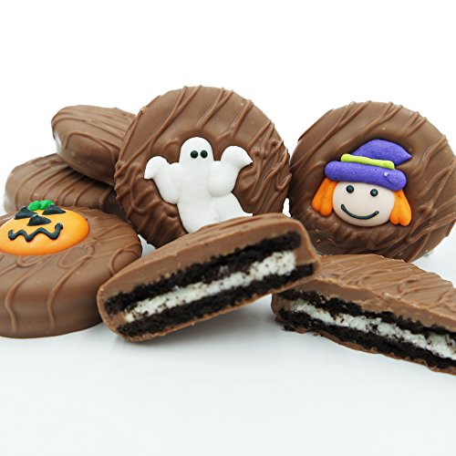 Philadelphia Candies Milk Chocolate Covered OREO Cookies, Halloween Assortment (Cute Witch, Ghost, Pumpkin) 8 Ounce