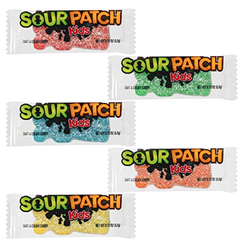 SOUR PATCH KIDS BIG Soft & Chewy Halloween Candy, 10 Packs (1000 Total Pieces)
