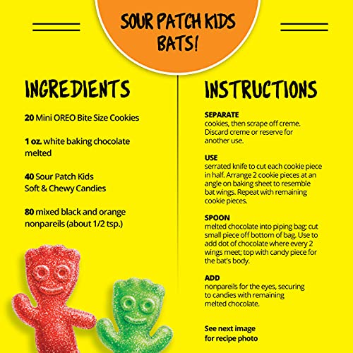 SOUR PATCH KIDS BIG Soft & Chewy Halloween Candy, 10 Packs (1000 Total Pieces)
