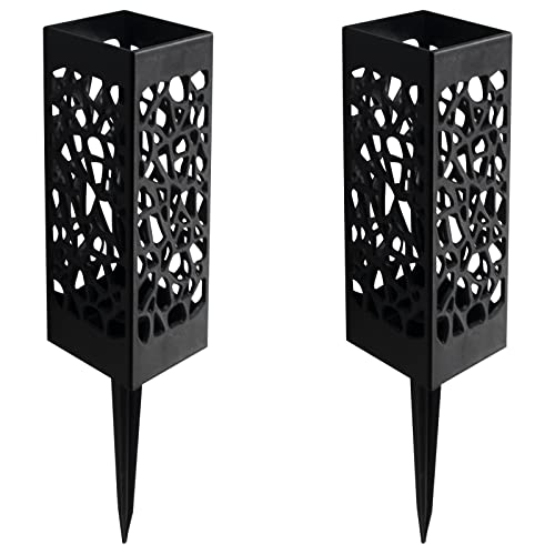 Grave Cemetery Vases with Spikes, 17 inch Memorial Day Grave Decorations Plastic Floral Holders for Grave Yard Headstone Flower Marker (2Pcs)