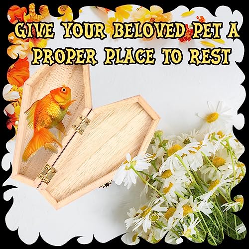 Kigley 20 Pack 6 x 3 x 1.57 Inch Halloween Coffin Box Coffin Ring Box Unfinished Wood Box Coffin Decor with Hinged Lids for Halloween Parties Goth Decoration Small Pet Burials DIY Crafts