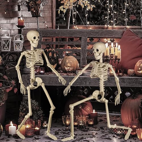 XONOR Halloween Skeleton Full Body Posable Joints , 3ft Human Skeleton Decorations for Party Haunted House Supplies (1pc)
