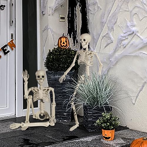 XONOR Halloween Skeleton Full Body Posable Joints , 3ft Human Skeleton Decorations for Party Haunted House Supplies (1pc)