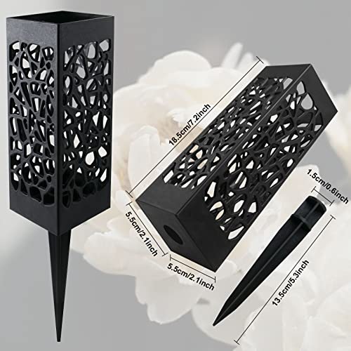 Grave Cemetery Vases with Spikes, 17 inch Memorial Day Grave Decorations Plastic Floral Holders for Grave Yard Headstone Flower Marker (2Pcs)