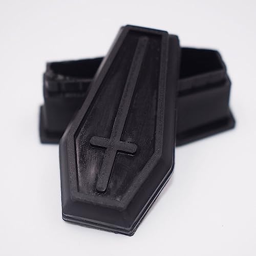 SAFIGLE 20PCS Halloween Coffin Boxes Halloween Mini Coffin Boxes Classic Coffin Treat Boxes Plastic Halloween Candy Box Coffin Halloween Decorations Indoor