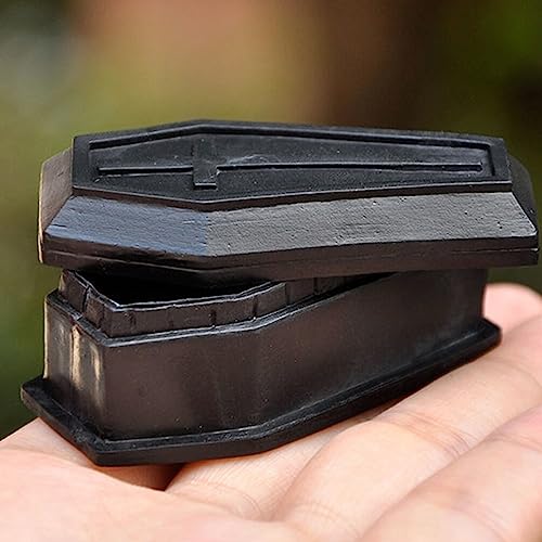 SAFIGLE 20PCS Halloween Coffin Boxes Halloween Mini Coffin Boxes Classic Coffin Treat Boxes Plastic Halloween Candy Box Coffin Halloween Decorations Indoor