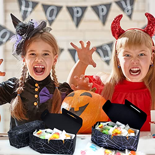 Halloween Candy Coffin Paper Box 16 Pcs Halloween Coffin Treat Boxes for Trick or Treat Halloween Event Party Favor Kids Classroom Supply (Black)