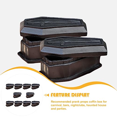 SAFIGLE 20PCS Halloween Coffin Boxes Halloween Mini Coffin Boxes Classic Coffin Treat Boxes Plastic Halloween Candy Box Coffin Halloween Decorations Indoor
