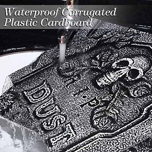 6 Styles Halloween Tombstone Yard Stakes Signs Graveyard Tombstones Yard Signs Corrugated Rip Tombstones Halloween Sign with Stakes Signs for Halloween Props Lawn Decorations (27 Inch Tall)