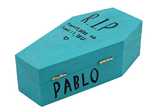 Creative Hobbies Pack of 6 - Small Unfinished Wood Funeral Coffins, 6-Inch - Perfect for Halloween, Goth Decor, and Pet Memorials