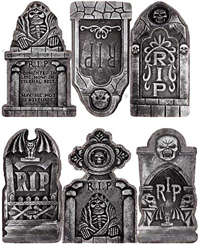 Halloween Yard Signs Tombstone Yard Stakes Gravestone Yard Sign Stake for Headstone Decorations Outdoor Lawn Decorations 6 Pack Tombstone Yard Decor