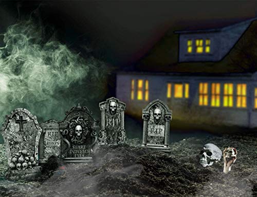 Halloween Yard Signs Tombstone Yard Stakes Gravestone Yard Sign Stake for Headstone Decorations Outdoor Lawn Decorations 6 Pack Tombstone Yard Decor