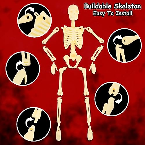 Huray Rayho Halloween Coffin Zen Garden with Buildable Skeleton Red Sand and Black Rake for Home or Office Handcrafted Relaxation and Meditation Gothic Decor Gift of Serenity gothic garden decor