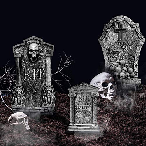 Halloween Yard Signs Tombstone Yard Stakes Gravestone Yard Sign Stake for Headstone Decorations Outdoor Lawn Decorations 6 Pack Tombstone Yard Decor