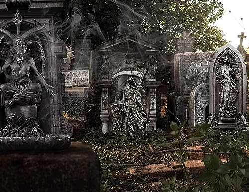 KKEATOY Tombstones Halloween Decor(5 Pack) RIP Graveyard Tombstone Yard Stake Signs for Halloween Outdoor Lawn Yard Decorations,Include 5 Tombstones and 10 Plastic Stakes