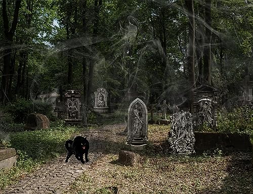 KKEATOY Tombstones Halloween Decor(5 Pack) RIP Graveyard Tombstone Yard Stake Signs for Halloween Outdoor Lawn Yard Decorations,Include 5 Tombstones and 10 Plastic Stakes