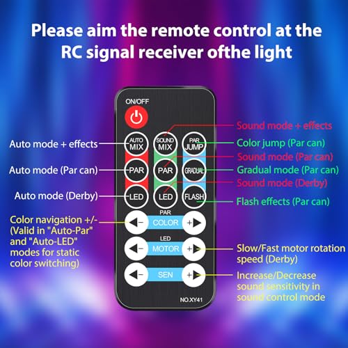 Telbum DJ Lights with Stand, 3-in-1 Party Bar Light Set, Sound Activated DJ Gig Lights for Parties, LED DJ Lighting Package Remote Control, for Band Booth Stage Wedding Disco Christmas Birthday Gift