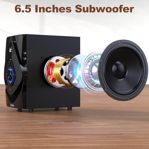 Bobtot Surround Sound Systems Wireless Rear Satellite Speakers - 800W 6.5inch Subwoofer 5.1/2.1 Channel Home Theater Systems with HDMI ARC Optical Bluetooth Input