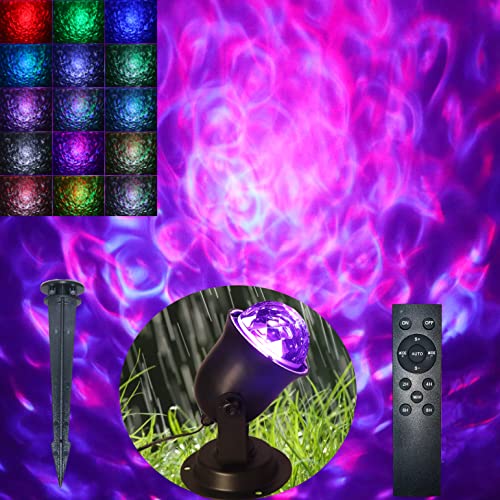 Hekation Halloween Projection Lights Outdoor, Halloween Projector Decorations outside Lights for Outdoor Yard, 15 colors Water Wave Ocean Effect Night Lights Projector, Waterproof, Remote, Timing