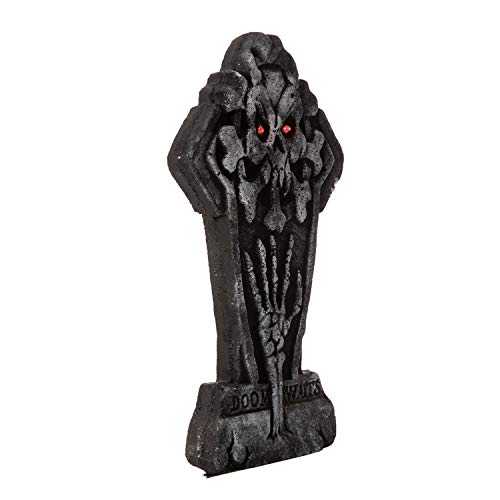 JOYIN Halloween 17” LED Graveyard Tombstone Decoration(2 Pack), Yard Sign for Halloween Outdoor Lawn, Graveyard, Haunted House, Halloween Yard Decorations