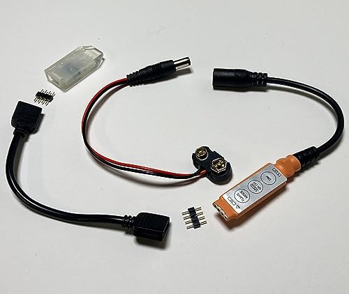 Prop and Scenery Lights Flame Light 4 Facet Prism Kit Flickering Amber Orange Red Leds Battery Operated 2 pack for Special Effects Fire Lighting of Lanterns Torches Escape Rooms