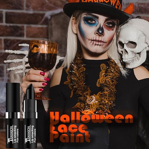 AKARY Red Lipstick Long Lasting Lip Gloss, Goth Lipstick Makeup Vintage Lipstick Cosmetics Party Makeup Gift, Professional Foundation for Women Halloween Party Cosplay, Special Effects Make Up