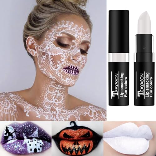 AKARY Red Lipstick Long Lasting Lip Gloss, Goth Lipstick Makeup Vintage Lipstick Cosmetics Party Makeup Gift, Professional Foundation for Women Halloween Party Cosplay, Special Effects Make Up