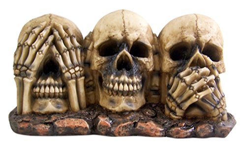 Skeleton Set Hear See Speak No Evil, 4.75 Inch