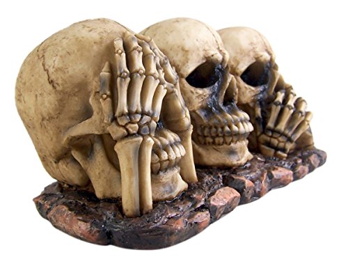Skeleton Set Hear See Speak No Evil, 4.75 Inch
