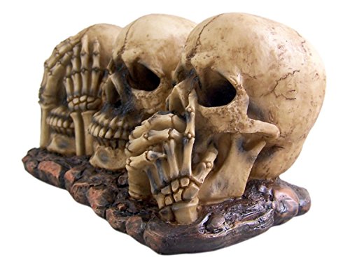 Skeleton Set Hear See Speak No Evil, 4.75 Inch
