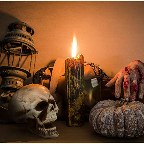 Boao 8 Pieces Halloween Skulls Realistic Looking Skulls Human Skeleton Head Skull for Halloween Bar Home Table Decoration (1.8 x 1.8 x 2.4 Inches)