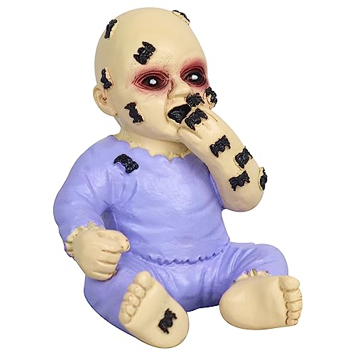 YYPLIAN Ghost Baby Doll Figurines, Halloween Scary Resin Small Statue Creepy Zombie Baby Statue Decor Desk Decor (A)