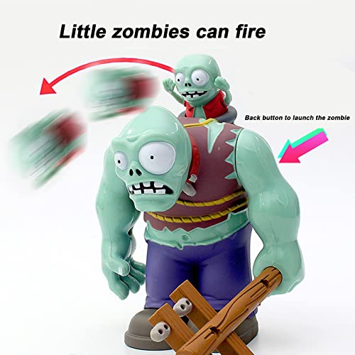 CHANGLIU 5.31Inch BOSS Zombie Plant Giant Baby Zombie,Can Fire Ejector Zombies,Halloween Zombie Toys,PVZ Toys Party Supplies