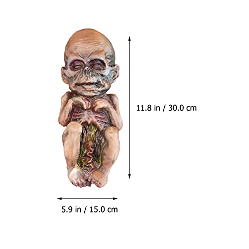 Kisangel Creepy Doll Halloween Dolls Mummy Halloween Baby Zombie Haunted Doll Scary Ghost Baby Doll Resin Creepy Doll for Haunted House Adornment Creepy Doll Zombies Dolls