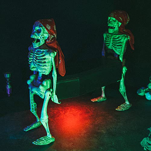 Large 22.6" Animated Walking Skeletons Coffin Animatronics - Large Corpses Decoration, Indoor & Outdoor & Moving Yard Decor - Lights Up - Spooky Goth for Home, Scary Haunted, Skull Casket