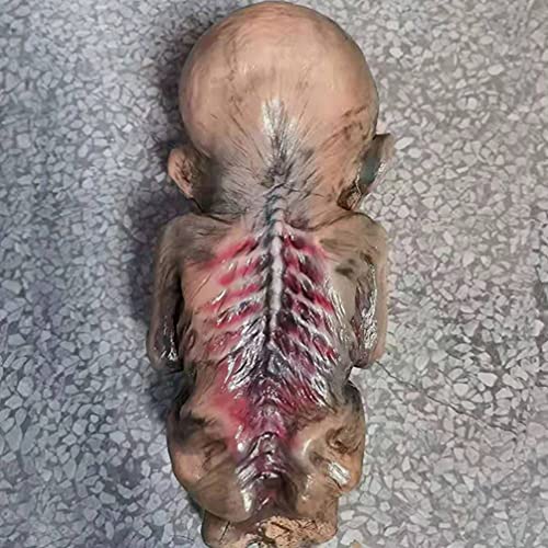 Kisangel Creepy Doll Halloween Dolls Mummy Halloween Baby Zombie Haunted Doll Scary Ghost Baby Doll Resin Creepy Doll for Haunted House Adornment Creepy Doll Zombies Dolls