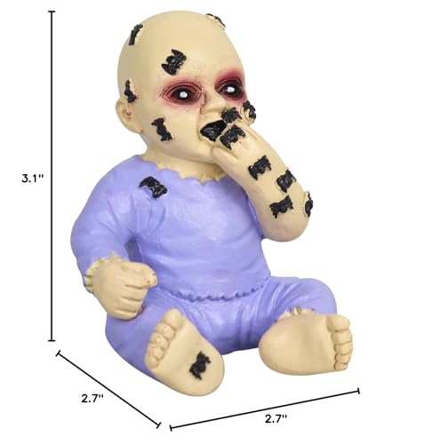 YYPLIAN Ghost Baby Doll Figurines, Halloween Scary Resin Small Statue Creepy Zombie Baby Statue Decor Desk Decor (A)