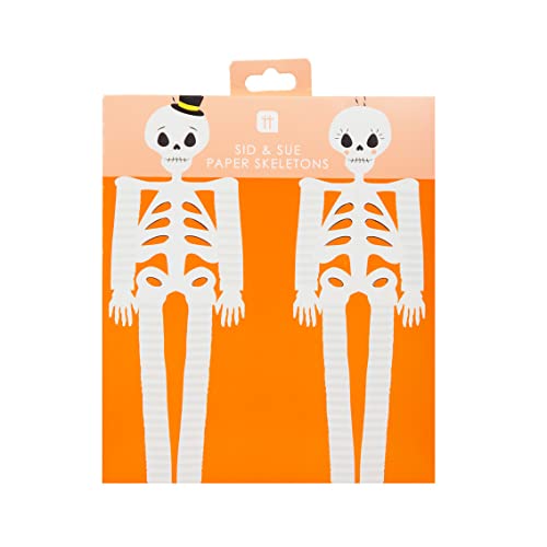 Talking Tables 2x Hanging Skeletons Halloween Party Decorations | Mr & Mrs Paper Honeycombs | Day of the Dead Skulls, Graveyard Props