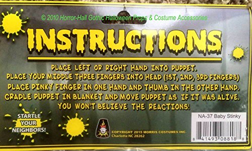 BABY STINKY PUPPET Creepy Realistic Mutant DOLL Halloween Prop Costume Accessory