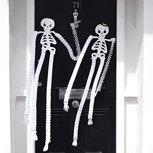 Talking Tables 2x Hanging Skeletons Halloween Party Decorations | Mr & Mrs Paper Honeycombs | Day of the Dead Skulls, Graveyard Props