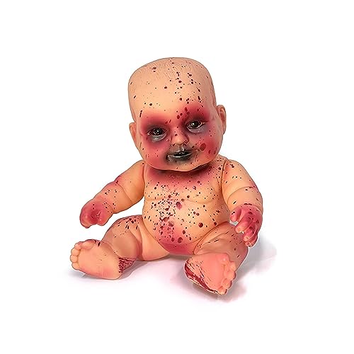 curfair Spooky Decoration Halloween Zombie Baby Doll Haunted House Terror Toy with Realistic Fake Blood Creepy Anime Ghost for Scary Pranks Parties Party Boy