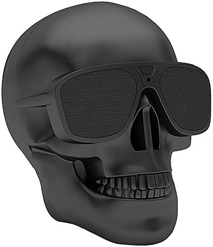 DORNLAT Skull Bluetooth Speakers, Portable Wireless Speaker Built-in Mic, Cool Creative Design Bass Stereo Speaker for Halloween, Party, Travel, Outdoor, Home Decor, Support TF/U Disk/AUX