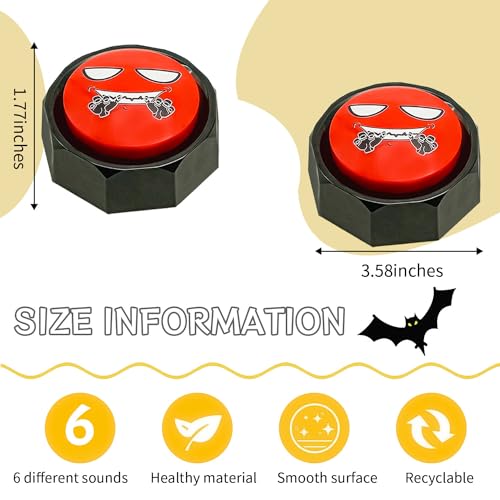 RIBOSY Laugh Button - Evil and Wicked Laughs Sound Effects - Unbound,Untamed,Unusual Noise Maker