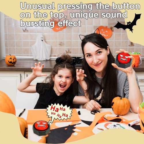 RIBOSY Laugh Button - Evil and Wicked Laughs Sound Effects - Unbound,Untamed,Unusual Noise Maker