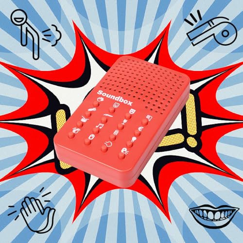 Sound Machine with 16 Sound Effects,Electronic Sound Maker,Prank Items Gift for Kids & Adults,Fart Noise Maker Pranks,Prankster Stuff for Adults,Funny Game Machine Red