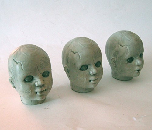 Sunstar creSet 3 Zombie Baby Doll Heads Creepy Halloween Decor