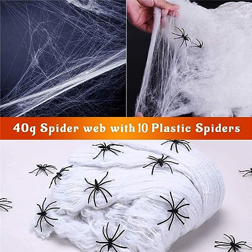 Lamgoa 12.3ft Halloween Ghost Hanging Decorations, Scary Hanging Reaper Motion Voice Activated with Creepy Sound & Glowing Mask Flying Ghost for Haunted House, Yard Home Party Indoor Outdoor Decor