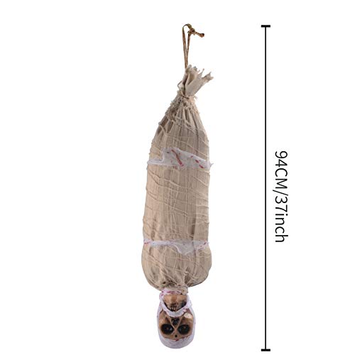 JOYIN 35" Halloween Animated Hanging Corpse with LED Light Up Eyes & Sound Effect for Indoor and Outdoor Decorations
