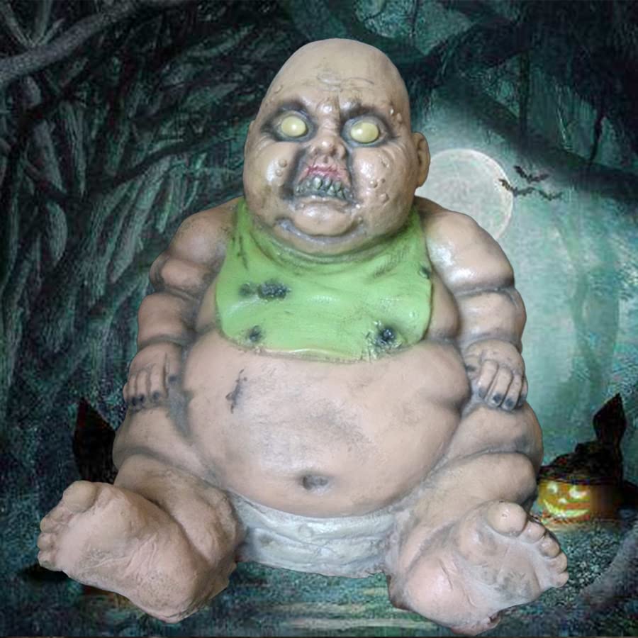 Halloween Ghost Doll Props Scary Haunted House Adornment,Realistically Latex Mummified Ghost Baby Decoration,Creepy Zombie Babies Ugly Devil Statue Tricky Prank Venue Layout Ornament (B4)